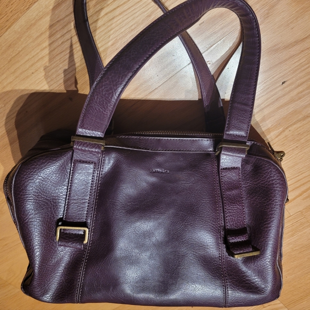 Matt & Nat Deep Plum Leather Satchel